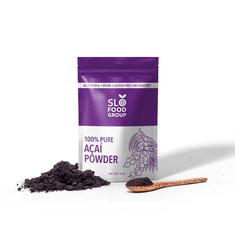 Slofoodgroup 100% Pure Açai Powder from Brazil for Smoothies and Bowls Beverage Fruit