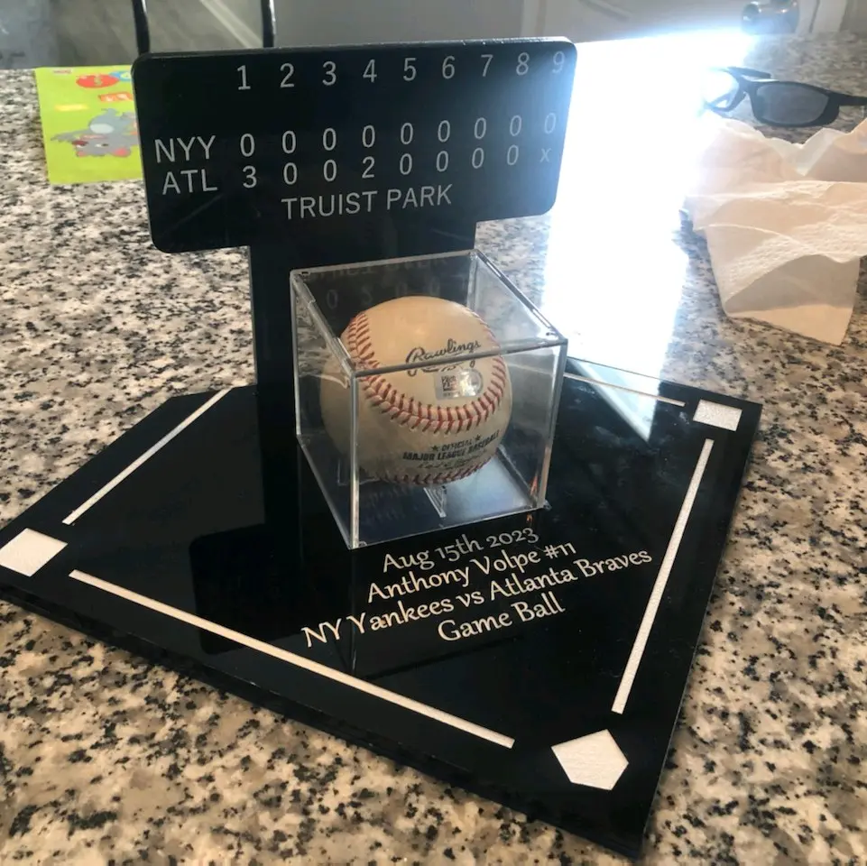 custom baseball stand