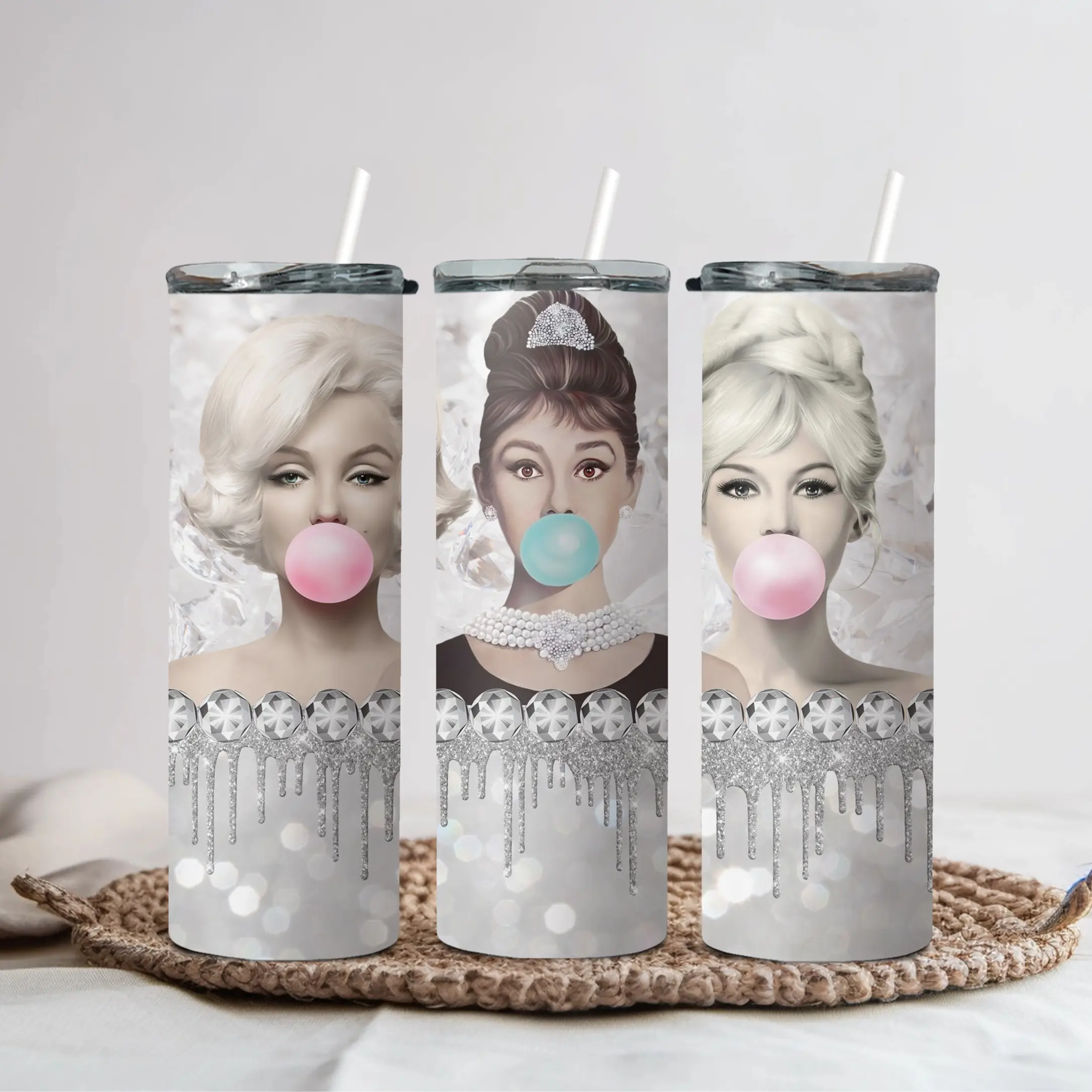 Bubble Gum Girls 20oz Skinny Tumbler