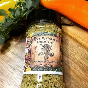 Spiced By Chef Monie Lemon Pepper Gourmet Seasoning Natural Natural Natural Organic Organic Natural