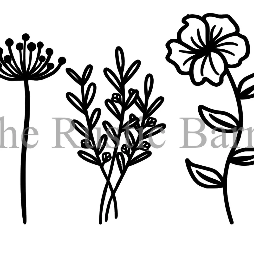 Wildflower car decal