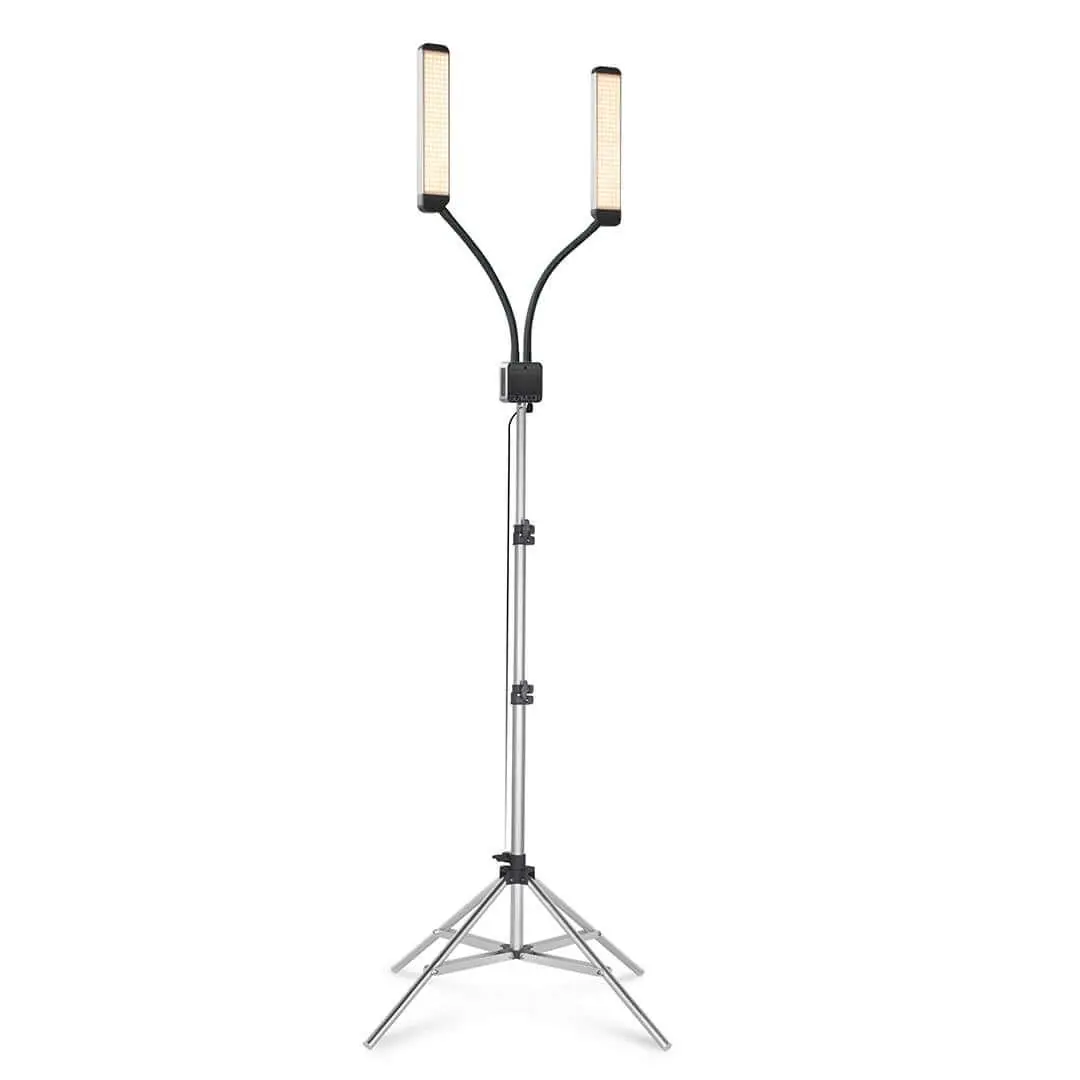 GLAMCOR ULTRA X Pro Kit - Professional LED Makeup Light with Dual Arms and Remote Control
