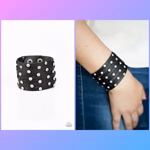 Sass Squad - Black Wrap/Snap Bracelet