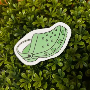 Croc die cut sticker, mint green, Waterproof Decoration Gift Colorful