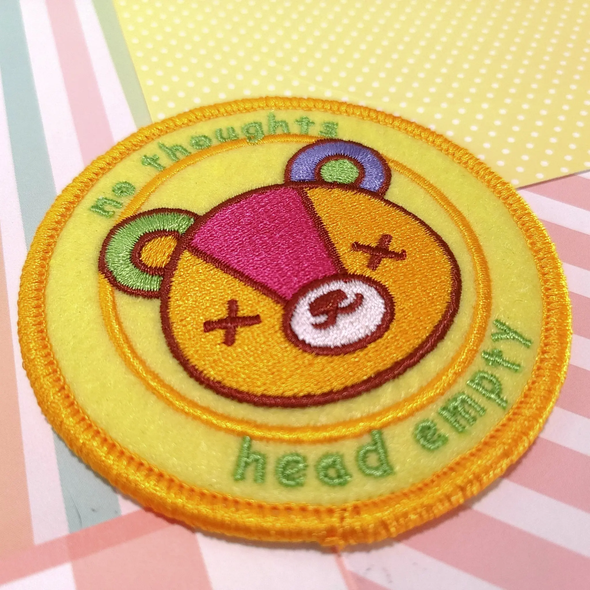 "Head Empty" Stitches Patch