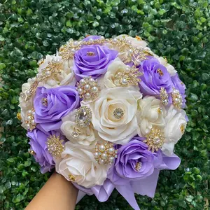 Purple and Creme White Ramo
