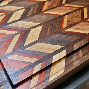 XL Chevron cutting board with 1" wide juice groove