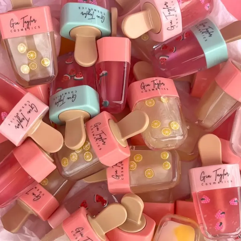 Shaped Ice Cream Pop Lipgloss // Non sticky moisturizing lipgloss vegan and cruelty free Hydrating Long-lasting Hydrating
