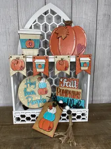 DIY Wood Pumpkin Spice Tier Tray  Autumn Craft Kit