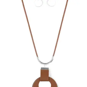 Luxe Crush Brown Leather Necklace