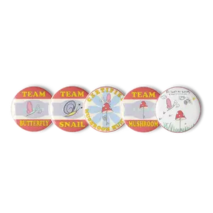 The Snail & The Butterfly Set of Large Pin Buttons