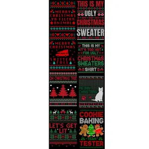 Ugly Christmas Sweater DTF Transfers Gang Sheet 22” wide x 60” long DTF Gang Sheet Direct To Film
