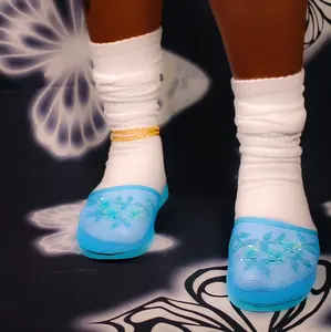 Baby Blue Chinese Slippers