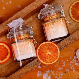 Wedding Mini Bath Salts Favors, Orange Favors, Jar Favors, Bath Salt Jars, Unique Gift, Thank You Favors, Bridal Shower Favors, Party Favors