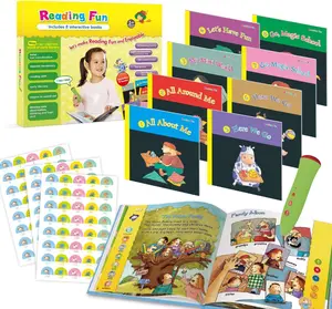 Ophaya Learn to Read Set: 8 Bilingual Books with Over 33 Themes, Interactive Pen Reader, Cognitive Skills Enhancement, Portable & Rechargeable for Kids 3-8 years