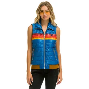 WOMEN'S 5 STRIPE VEST - GLOSSY SNORKEL BLUE