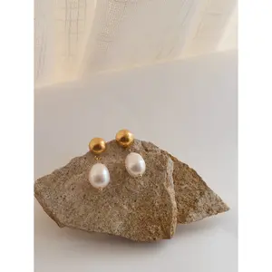 Aurevina Ocean Tears Beads Stud Earrings