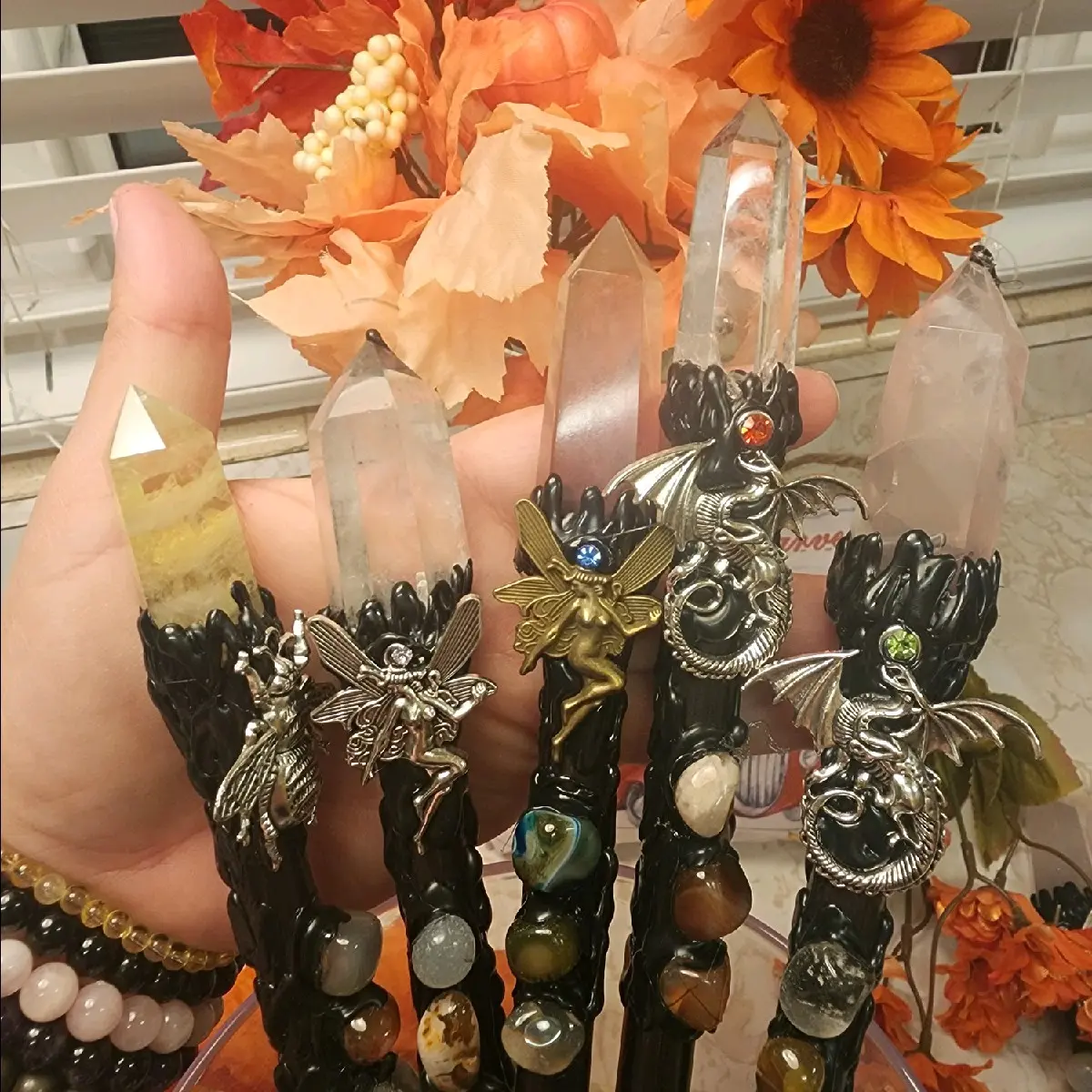 Large Crystal Wands