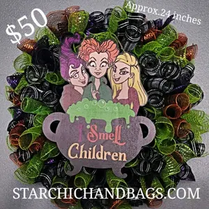 I Smell Children Hocus Pocus Wreath Hangable Decoration