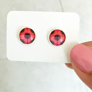 Lady Bug Stud Earrings
