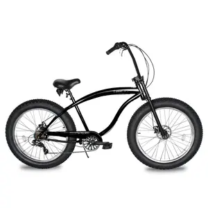 Micargi Luxe GT 26" Beach Cruiser Fat Tire Bike for Adults with Coaster Brakes