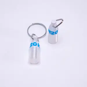 Bottle of Water Shaped 3D Printed PLA Keychain