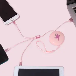 Multitasky - Retractable 3-Port USB Keychain Charger