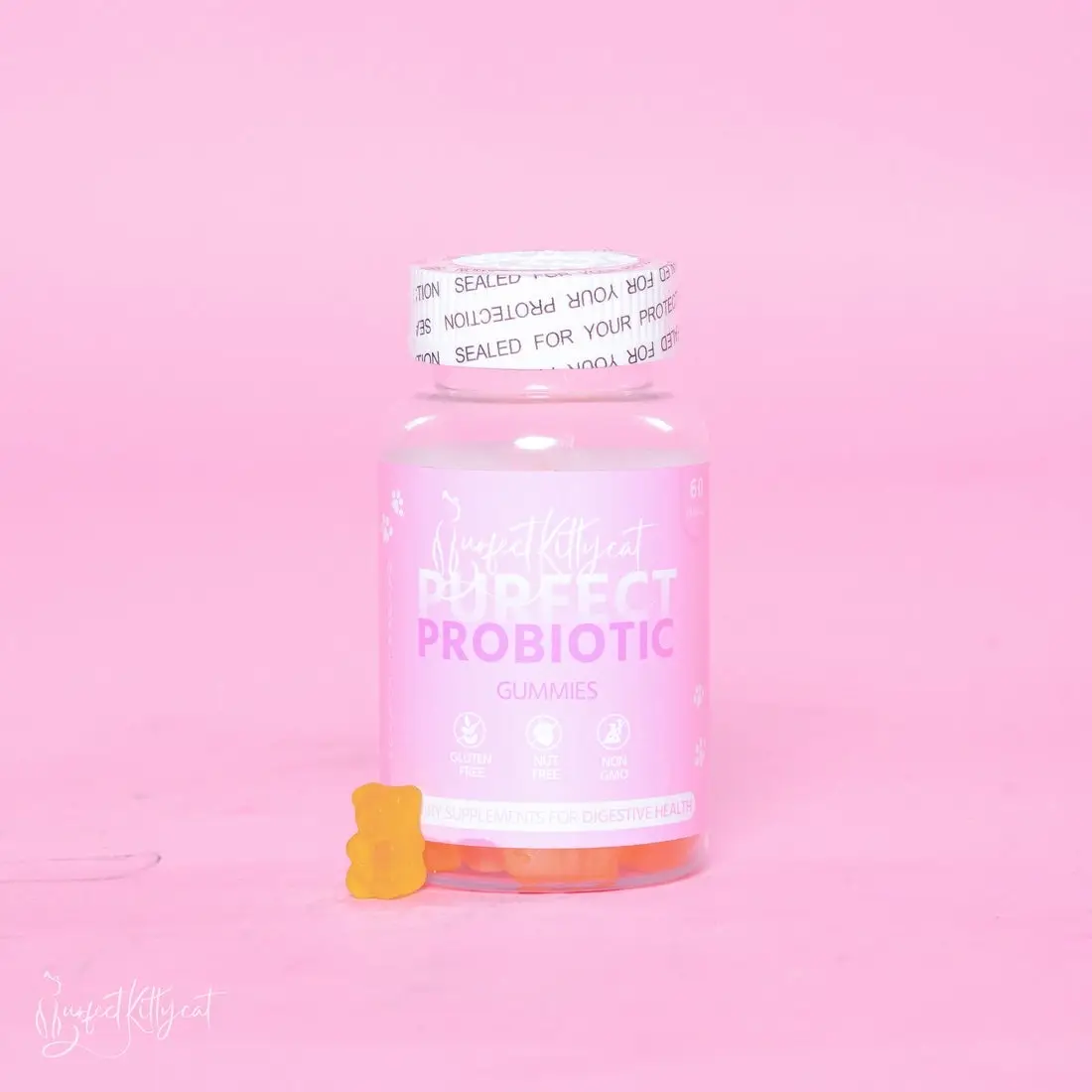 Purfect Kittycat Women's Probiotics Gummies - 60 Count (Pack of 1) - Probiotics for Women pH Balance