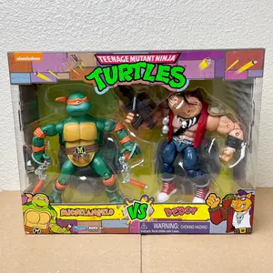 TMNT Classic Michelangelo Vs Bebop Action Figures 2 Pack