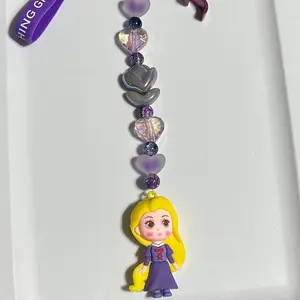 Rapunzel beaded keychain
