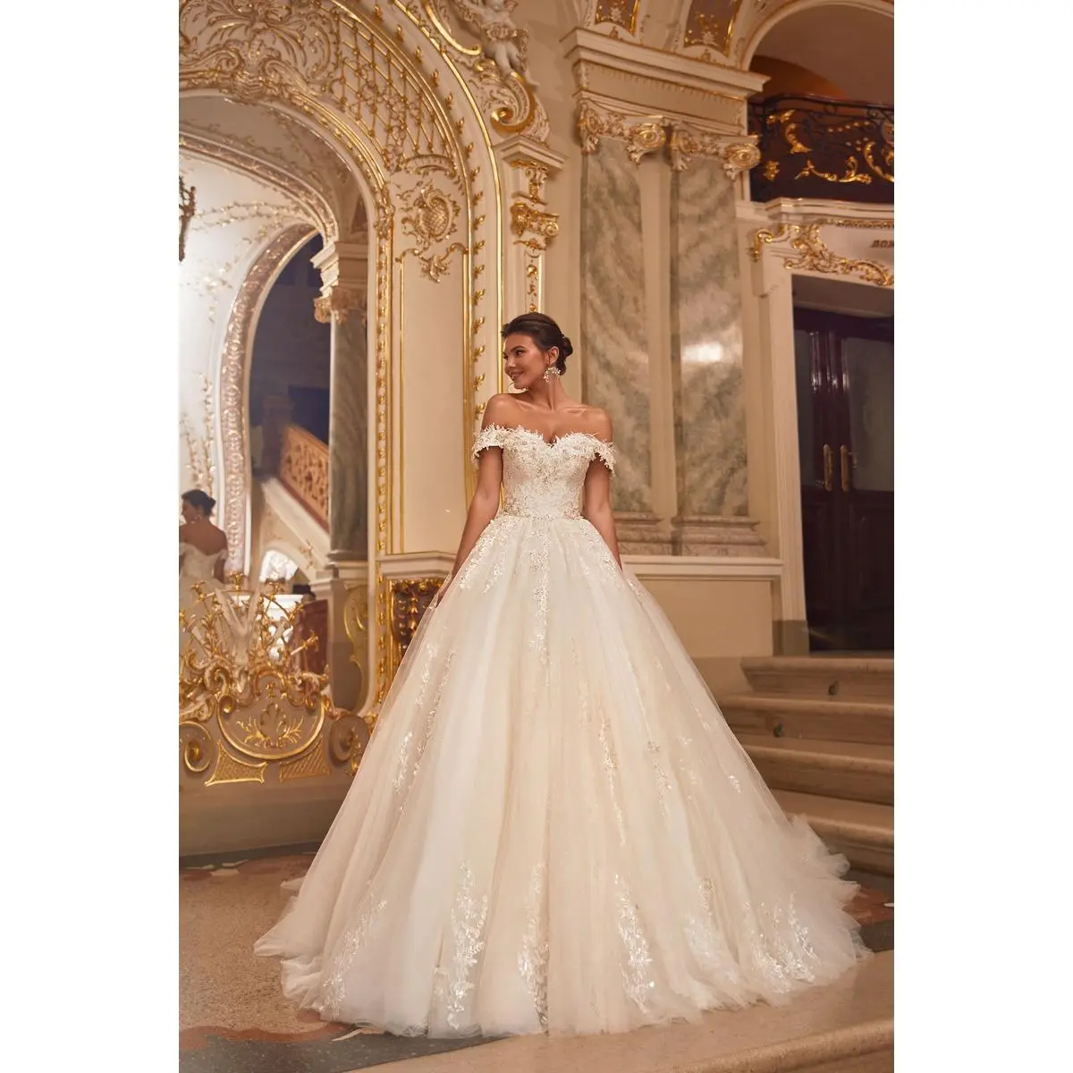 Ethereal Moonlight A-line Gown