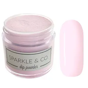 Sparkle & Co. Strawberry Milk Pink Mini Dip Powder For Nails - 1 Jar Lasts 5-7 Manis