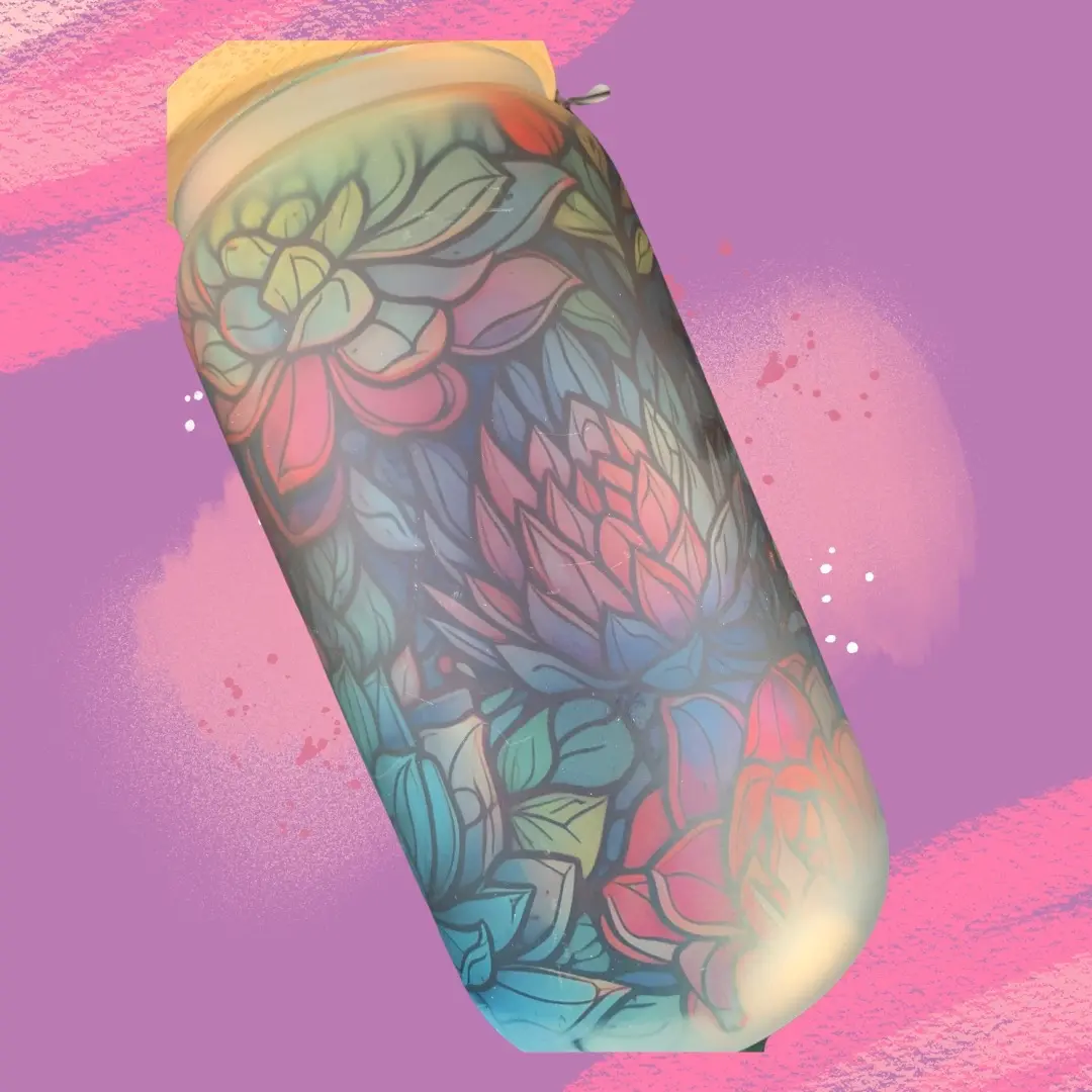 Beauty 16 oz Frosted Glass Beer Can