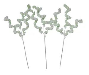 Mint Green and White Christmas Spiral Pastel Floral Picks (Set of 3)