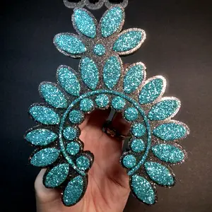 Squash Blossom Western Car Freshie | Turquoise Freshie | Flower Freshie