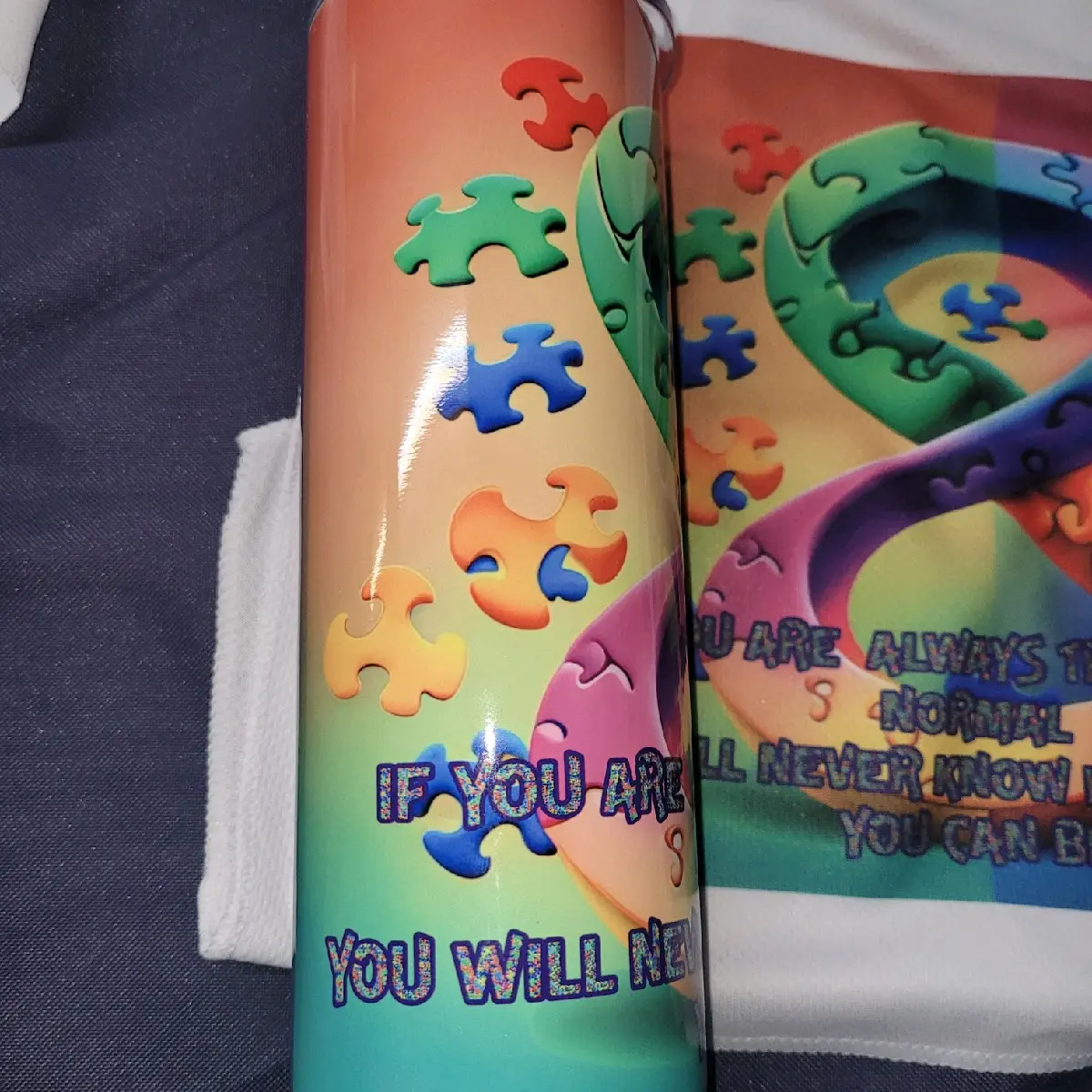 Autism awareness 20oz tumbler Bottle Drinkware