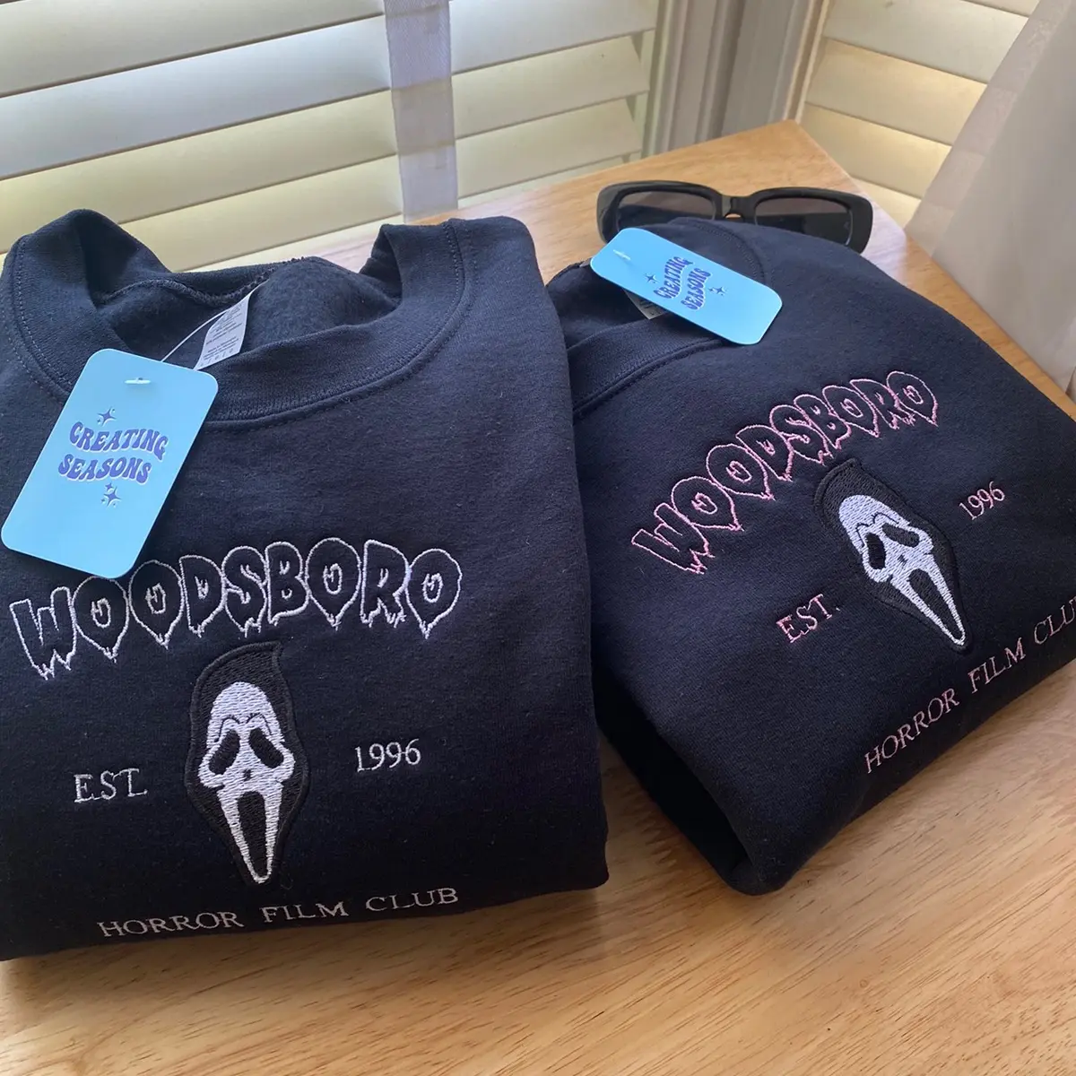 Halloween Scream Face Embroidered Sweater | Fall Crewneck | Halloween Crewneck | Halloween Sweater
