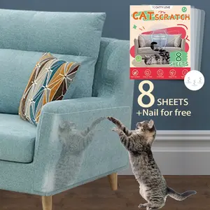 Catty love cat scratcher sofa protector to prevent cat damage, Pet no scratch protectors with 64 nail free