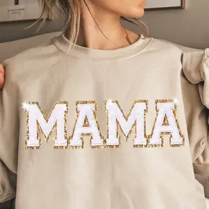 Mama Chenille Patch Sweater