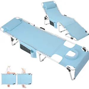 Viral Armless and Faceless Foldable Tanning Chair