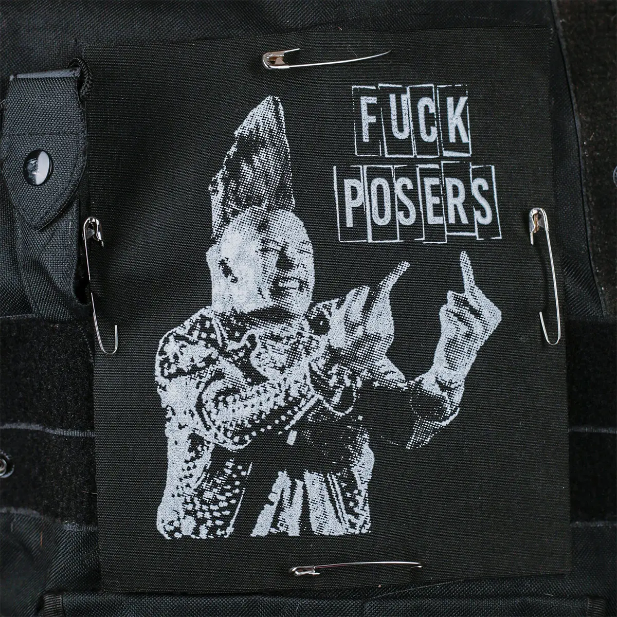 Fuck Posers Screen Print Patch - Exclusive Outsider Design