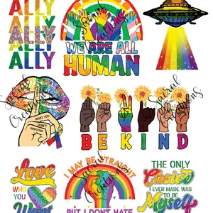 LGBTQIA+ We Are All Human Full Color Insert Sheet for Resin Pieces