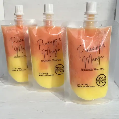Squeezable Wax Melt Pineapple Mango  (1 Wax Melt pack) 3.5 oz Freshener