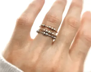 Fidget Beads Metal Ring