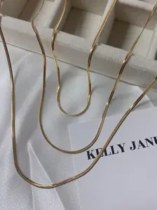 1.5mm Anna Herringbone Chain Necklace