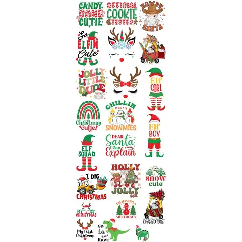 Santas Cuties DTF Transfers Gang Sheet 22” wide x 60” long DTF Gang Sheet
