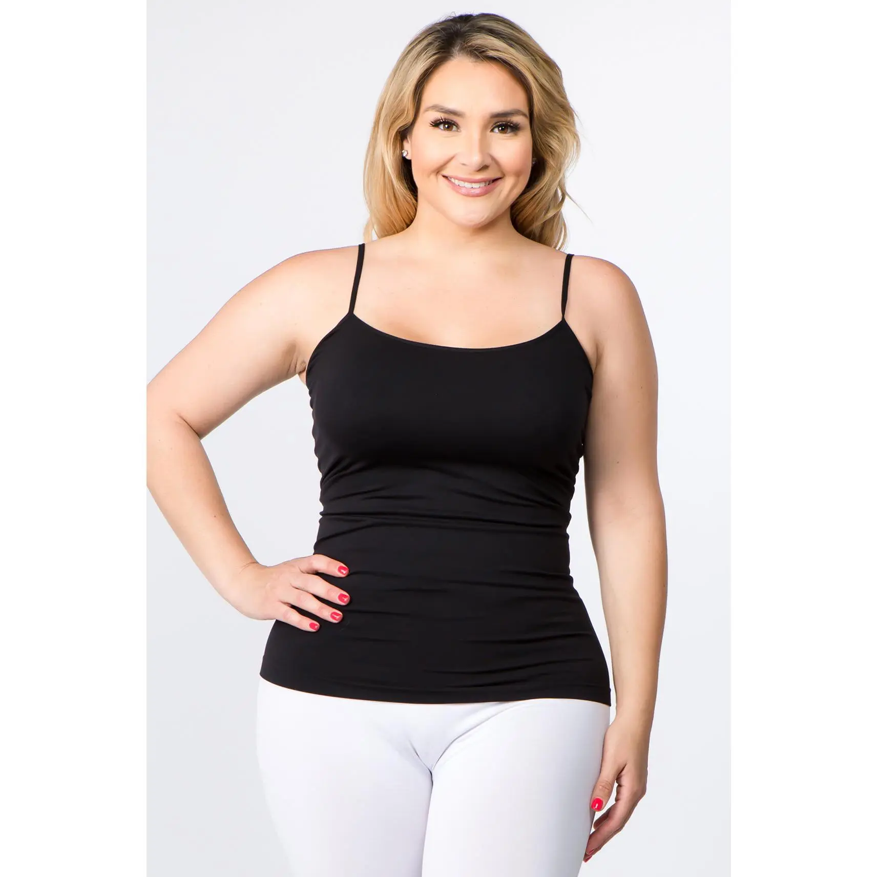 Plus Size Seamless Cami Tank Top - Yelete