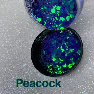 Chunky Cosmetic Grade Glitter in Peacock Color - 9 Available Options for Vibrant Looks