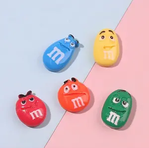 M&M bean resin charm