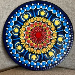 8 Inch Mandala On Wood